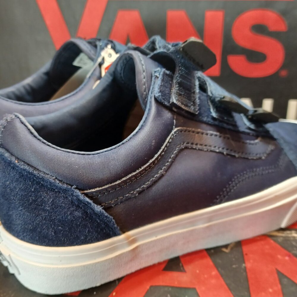 Vans Men's 5.5/Women's 7 Old Skool V Surplus Nylon Dress Blues/White VN0A3D29QE7 - Picture 10 of 12